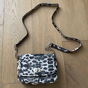 Target Black and White Animal Print Cross Body Bag